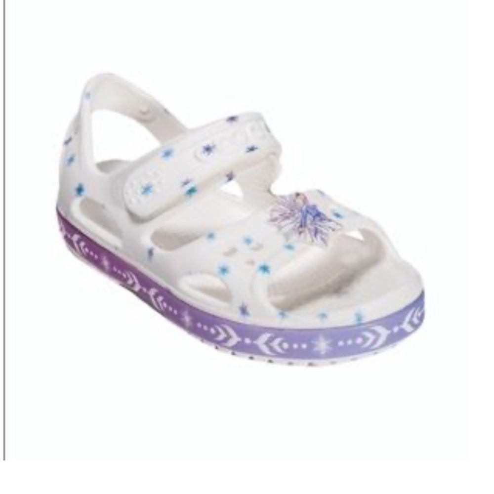 Girls 9c Frozen Croc Sandals